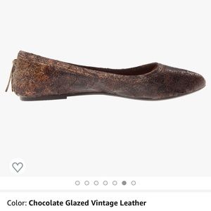 Frye's Regina Pointed Toe Ballet Flats in Chocolate Glazed Vintage Leather Sz 11